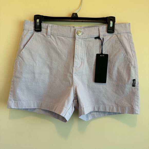 Silver Jeans Pants - Silver Jeans Co Boyfriend Chino Shorts Womens 10 Lavender Cotton Stretch NEW